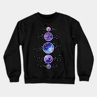 Planets, stars and galaxies Crewneck Sweatshirt